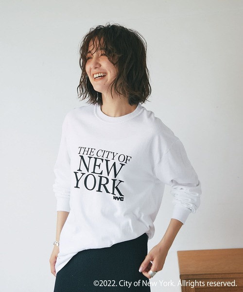 GOOD ROCK SPEED(グッドロックスピード)の「GOOD ROCK SPEED/NEW YORK L/S Tシャツ(Tシャツ/カットソー・レディース・ホワイト/ネイビー/ピンク・FREE)」の13枚目の写真