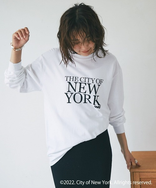 GOOD ROCK SPEED(グッドロックスピード)の「GOOD ROCK SPEED/NEW YORK L/S Tシャツ(Tシャツ/カットソー・レディース・ホワイト/ネイビー/ピンク・FREE)」の4枚目の写真