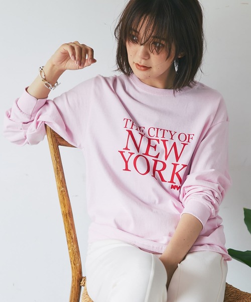 GOOD ROCK SPEED(グッドロックスピード)の「GOOD ROCK SPEED/NEW YORK L/S Tシャツ(Tシャツ/カットソー・レディース・ホワイト/ネイビー/ピンク・FREE)」の21枚目の写真