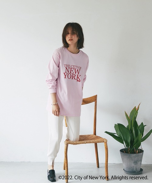 GOOD ROCK SPEED(グッドロックスピード)の「GOOD ROCK SPEED/NEW YORK L/S Tシャツ(Tシャツ/カットソー・レディース・ホワイト/ネイビー/ピンク・FREE)」の7枚目の写真