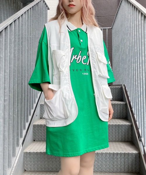 Figments（フィグメンツ）の「フィールドベスト（ベスト・レディース・ホワイト/ブラック・FREE）」の3枚目の写真