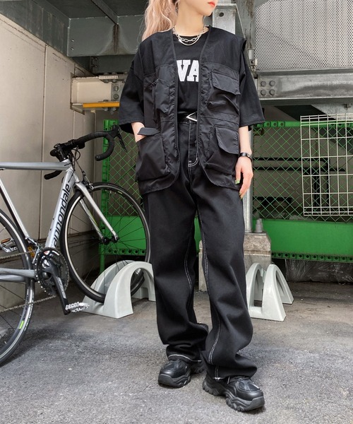 Figments（フィグメンツ）の「フィールドベスト（ベスト・レディース・ホワイト/ブラック・FREE）」の6枚目の写真