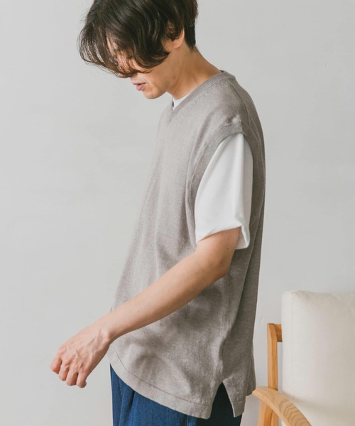 URBAN RESEARCH DOORS(アーバンリサーチドアーズ)の「インディゴライクVネックベスト(ベスト・メンズ・ブラック/グレー/インディゴブルー/ブルー・MEDIUM/LARGE)」の9枚目の写真