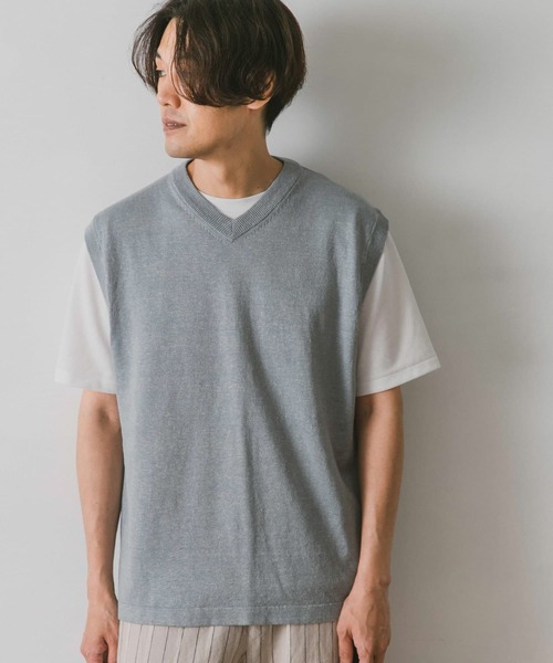 URBAN RESEARCH DOORS(アーバンリサーチドアーズ)の「インディゴライクVネックベスト(ベスト・メンズ・ブラック/グレー/インディゴブルー/ブルー・MEDIUM/LARGE)」の17枚目の写真