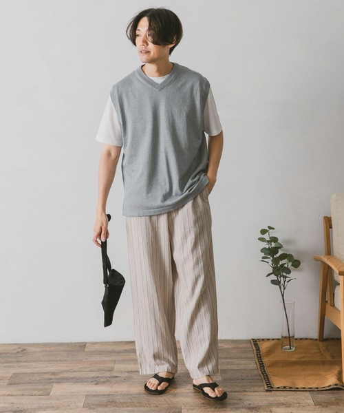 URBAN RESEARCH DOORS(アーバンリサーチドアーズ)の「インディゴライクVネックベスト(ベスト・メンズ・ブラック/グレー/インディゴブルー/ブルー・MEDIUM/LARGE)」の19枚目の写真