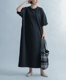 FORK&SPOON ワイドハーフスリーブワンピース