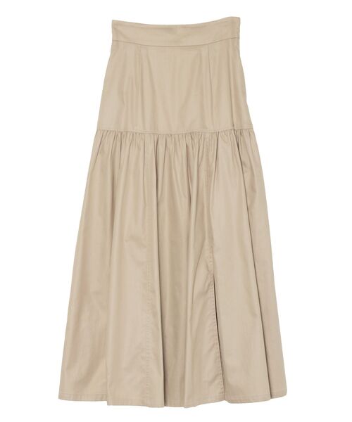 LAGUNAMOON(ラグナムーン)の「チンツギャザーマキシスカート(スカート・レディース・ブラック/ベージュ/カーキ・SMALL/MEDIUM)」の1枚目の写真