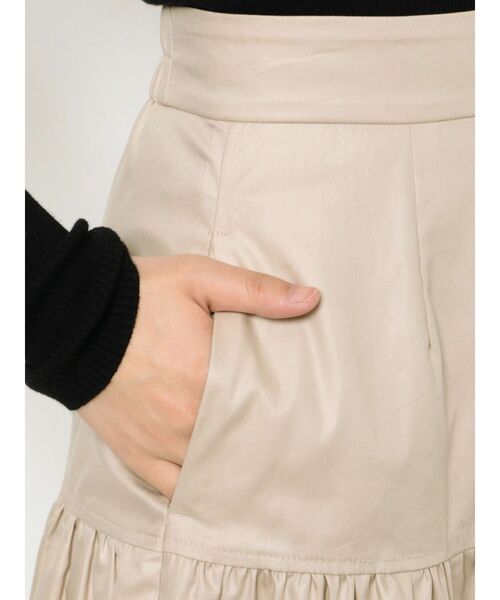 LAGUNAMOON(ラグナムーン)の「チンツギャザーマキシスカート(スカート・レディース・ブラック/ベージュ/カーキ・SMALL/MEDIUM)」の13枚目の写真