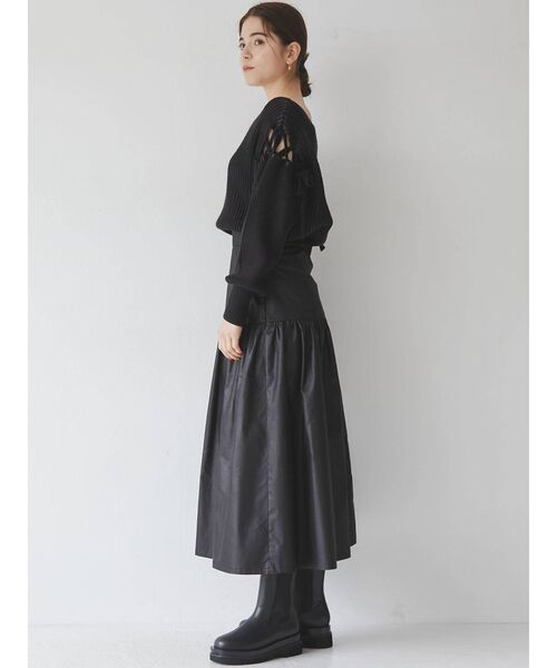 LAGUNAMOON(ラグナムーン)の「チンツギャザーマキシスカート(スカート・レディース・ブラック/ベージュ/カーキ・SMALL/MEDIUM)」の12枚目の写真