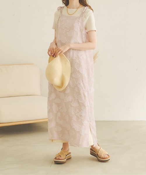 Ambre Neige(アンブルネージュ)の「オパールシアーキャミワンピース/【WEB/EC限定商品】(ワンピース・レディース・ブラック/ライトピンク/ライトベージュ・FREE)」の13枚目の写真