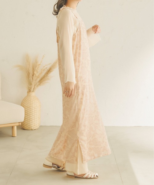 Ambre Neige(アンブルネージュ)の「オパールシアーキャミワンピース/【WEB/EC限定商品】(ワンピース・レディース・ブラック/ライトピンク/ライトベージュ・FREE)」の6枚目の写真