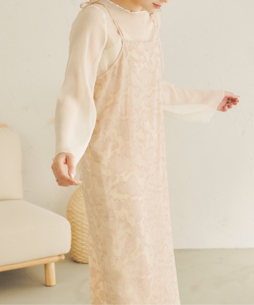 Ambre Neige(アンブルネージュ)の「オパールシアーキャミワンピース/【WEB/EC限定商品】(ワンピース・レディース・ブラック/ライトピンク/ライトベージュ・FREE)」の7枚目の写真