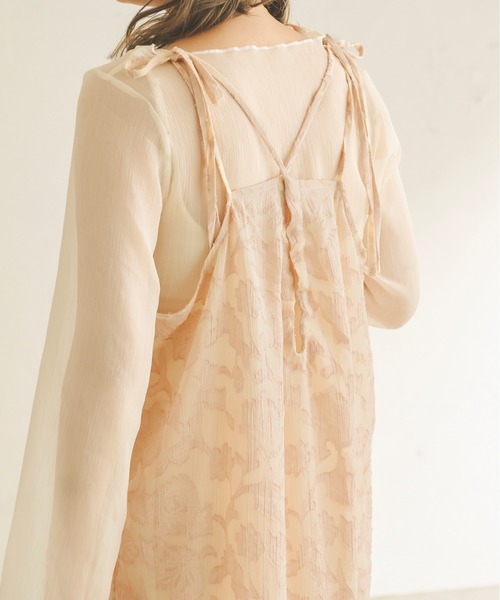 Ambre Neige(アンブルネージュ)の「オパールシアーキャミワンピース/【WEB/EC限定商品】(ワンピース・レディース・ブラック/ライトピンク/ライトベージュ・FREE)」の10枚目の写真