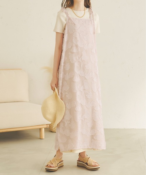 Ambre Neige(アンブルネージュ)の「オパールシアーキャミワンピース/【WEB/EC限定商品】(ワンピース・レディース・ブラック/ライトピンク/ライトベージュ・FREE)」の19枚目の写真