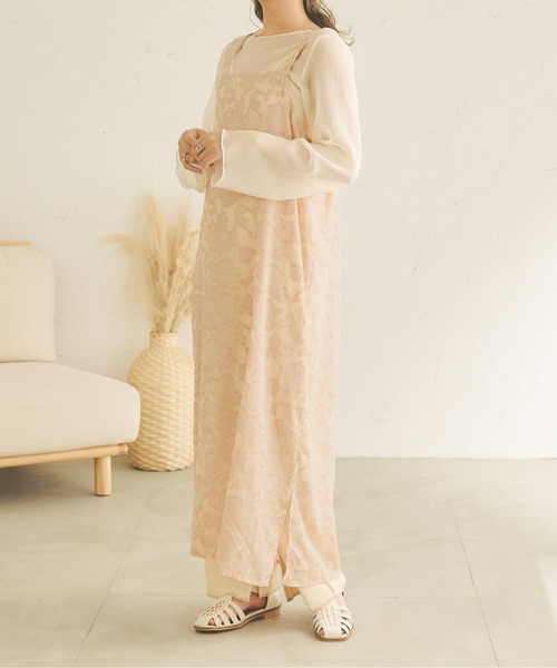 Ambre Neige(アンブルネージュ)の「オパールシアーキャミワンピース/【WEB/EC限定商品】(ワンピース・レディース・ブラック/ライトピンク/ライトベージュ・FREE)」の18枚目の写真