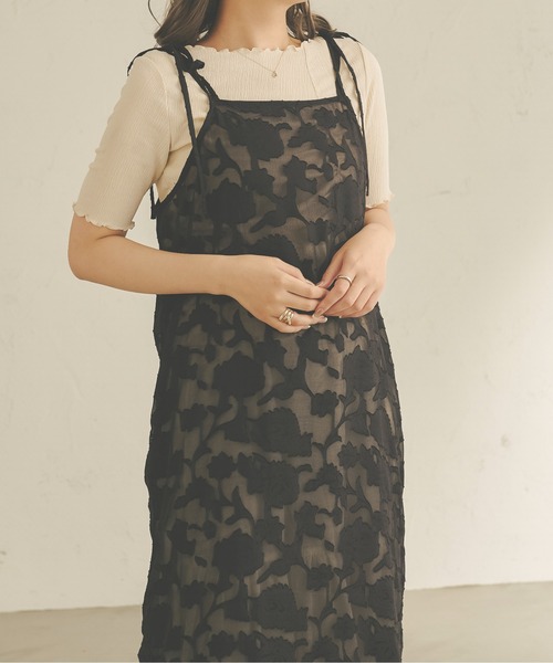 Ambre Neige(アンブルネージュ)の「オパールシアーキャミワンピース/【WEB/EC限定商品】(ワンピース・レディース・ブラック/ライトピンク/ライトベージュ・FREE)」の22枚目の写真