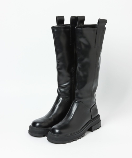 PAGEBOY（ページボーイ）の「チェーンロングブーツ（ブーツ・レディース・ブラック/オフホワイト・M/L）」の13枚目の写真