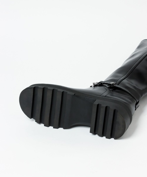 PAGEBOY（ページボーイ）の「チェーンロングブーツ（ブーツ・レディース・ブラック/オフホワイト・M/L）」の14枚目の写真