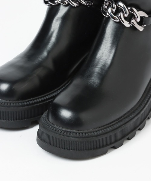 PAGEBOY（ページボーイ）の「チェーンロングブーツ（ブーツ・レディース・ブラック/オフホワイト・M/L）」の15枚目の写真
