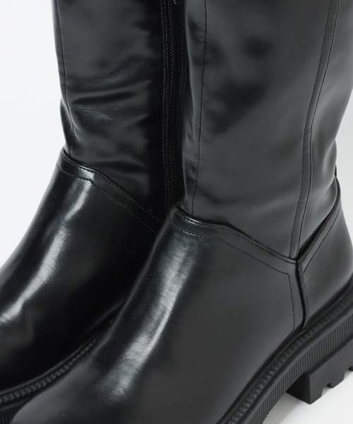 PAGEBOY（ページボーイ）の「チェーンロングブーツ（ブーツ・レディース・ブラック/オフホワイト・M/L）」の17枚目の写真