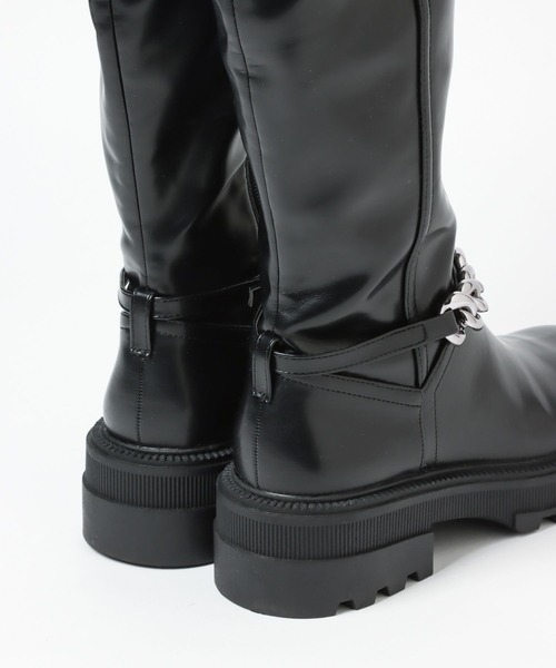 PAGEBOY（ページボーイ）の「チェーンロングブーツ（ブーツ・レディース・ブラック/オフホワイト・M/L）」の20枚目の写真