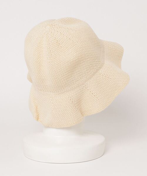 Auntie Rosa（アンティローザ）の「カゴ編みバケットハット（ハット・レディース・ホワイト/ブラック/ベージュ/ブラウン・FREE）」の7枚目の写真