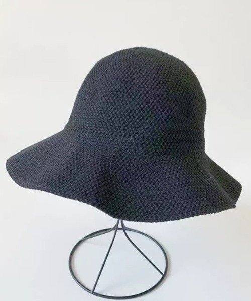 Auntie Rosa（アンティローザ）の「カゴ編みバケットハット（ハット・レディース・ホワイト/ブラック/ベージュ/ブラウン・FREE）」の3枚目の写真