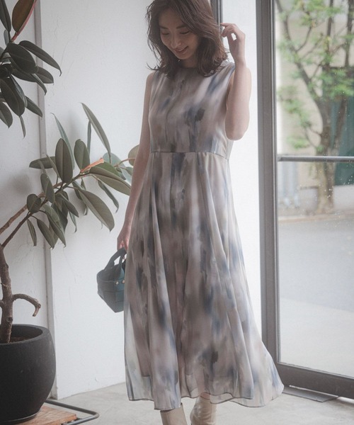 Andemiu(アンデミュウ)の「アブストラクトガラワンピース125645(ワンピース・レディース・グレー/ピンク・FREE)」の20枚目の写真