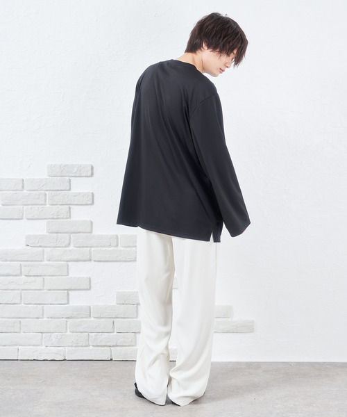 NIDO（ニド）の「if×NIDO フレアスリーブロンT（Tシャツ/カットソー・メンズ・ホワイト/ブラック・LARGE/MEDIUM）」の6枚目の写真