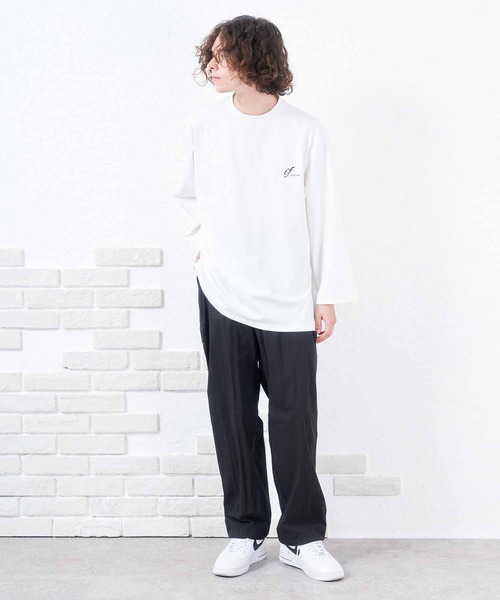 NIDO（ニド）の「if×NIDO フレアスリーブロンT（Tシャツ/カットソー・メンズ・ホワイト/ブラック・LARGE/MEDIUM）」の9枚目の写真