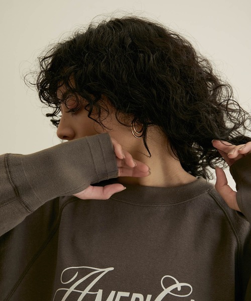 【AmericanaforSALON】別注サイドジップロゴスウェット