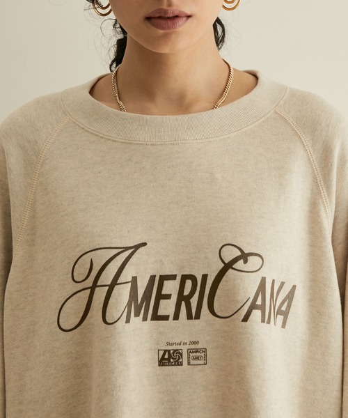 【AmericanaforSALON】別注サイドジップロゴスウェット