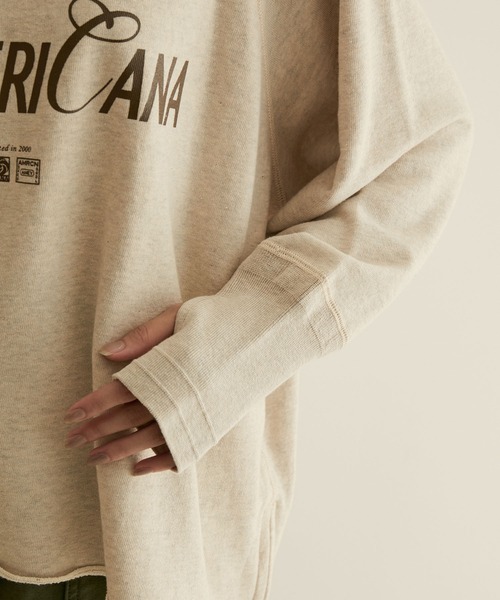 【AmericanaforSALON】別注サイドジップロゴスウェット