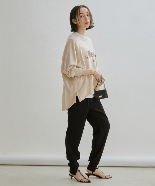 AMERICANA（アメリカーナ）の「【Americana for SALON】[ご好評につき追加決定！]別注サイドジップロゴスウェット（スウェット・レディース・グレー/オフホワイト/ブラウン・FREE）」の6枚目の写真