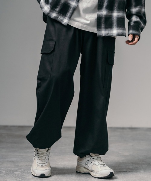 Rocky Monroe(ロッキーモンロー)の「コットンツイルストレッチミリタリーワイドカーゴパンツ(カーゴパンツ・メンズ・ホワイト/ブラック/ベージュ/カーキ/ダークベージュ・LL/M/L)」の18枚目の写真