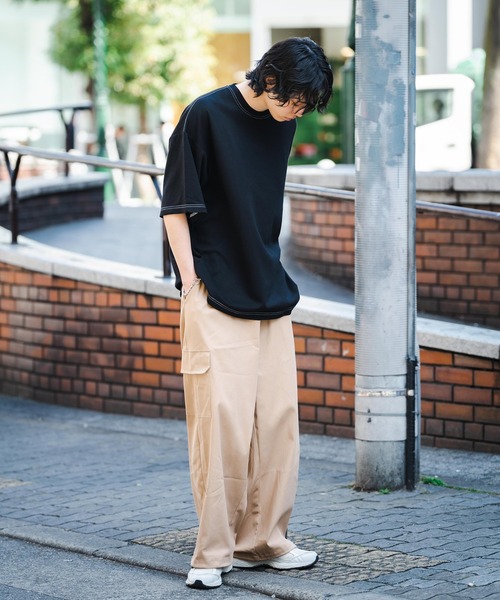 Rocky Monroe(ロッキーモンロー)の「コットンツイルストレッチミリタリーワイドカーゴパンツ(カーゴパンツ・メンズ・ホワイト/ブラック/ベージュ/カーキ/ダークベージュ・LL/M/L)」の21枚目の写真