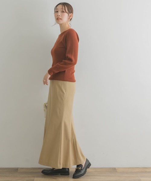 F by ROSSO(エフバイロッソ)の「F by ROSSO ストレッチマーメイドスカート(スカート・レディース・ダークブラウン/ベージュ・38/36)」の19枚目の写真
