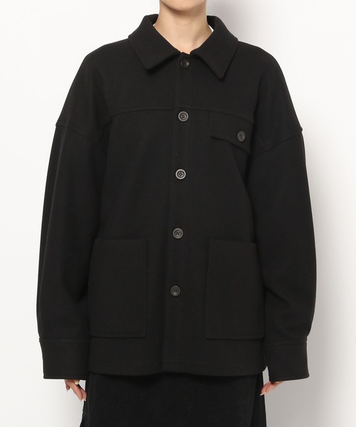 PAGEBOY（ページボーイ）の「ウーリーテックワークコート（ダウンジャケット/コート・レディース・オフホワイト/ブラック・FREE）」の9枚目の写真