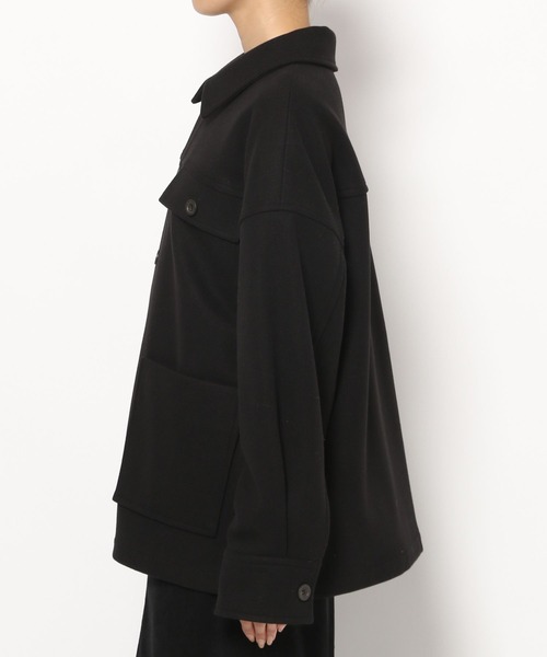 PAGEBOY（ページボーイ）の「ウーリーテックワークコート（ダウンジャケット/コート・レディース・オフホワイト/ブラック・FREE）」の10枚目の写真