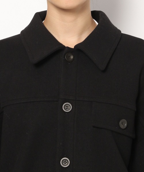 PAGEBOY（ページボーイ）の「ウーリーテックワークコート（ダウンジャケット/コート・レディース・オフホワイト/ブラック・FREE）」の12枚目の写真