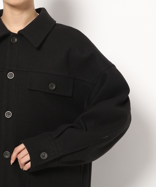 PAGEBOY（ページボーイ）の「ウーリーテックワークコート（ダウンジャケット/コート・レディース・オフホワイト/ブラック・FREE）」の14枚目の写真