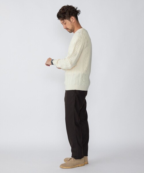 SHIPS（シップス）の「SHIPS:〈洗濯可能〉ランダムアラン クルーネック プルオーバー ニット（ニット/セーター・メンズ・ダークグリーン/ネイビー/グレー/オフホワイト・SMALL/MEDIUM/LARGE/X-LARGE）」の10枚目の写真