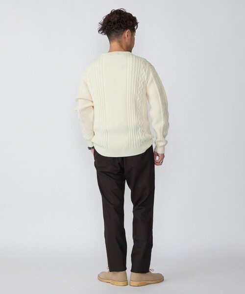 SHIPS（シップス）の「SHIPS:〈洗濯可能〉ランダムアラン クルーネック プルオーバー ニット（ニット/セーター・メンズ・ダークグリーン/ネイビー/グレー/オフホワイト・SMALL/MEDIUM/LARGE/X-LARGE）」の11枚目の写真