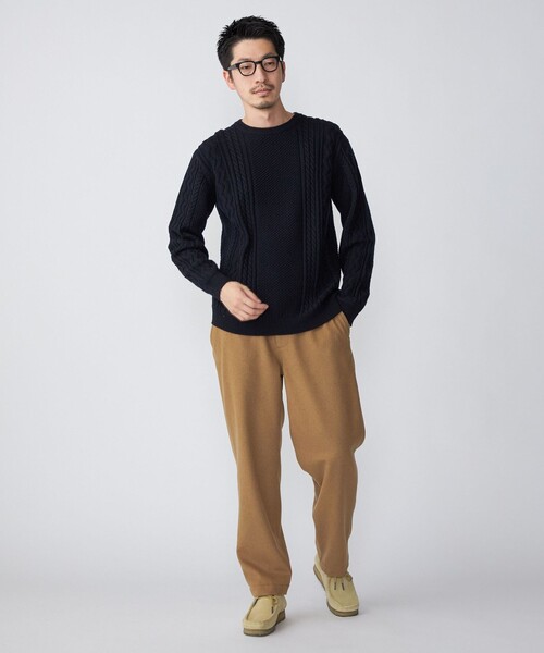 SHIPS（シップス）の「SHIPS:〈洗濯可能〉ランダムアラン クルーネック プルオーバー ニット（ニット/セーター・メンズ・ダークグリーン/ネイビー/グレー/オフホワイト・SMALL/MEDIUM/LARGE/X-LARGE）」の18枚目の写真