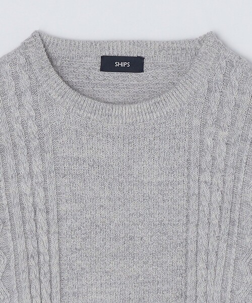 SHIPS（シップス）の「SHIPS:〈洗濯可能〉ランダムアラン クルーネック プルオーバー ニット（ニット/セーター・メンズ・ダークグリーン/ネイビー/グレー/オフホワイト・SMALL/MEDIUM/LARGE/X-LARGE）」の20枚目の写真