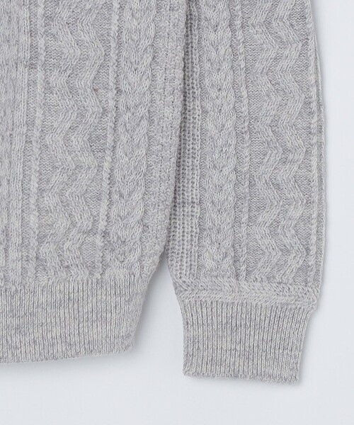 SHIPS（シップス）の「SHIPS:〈洗濯可能〉ランダムアラン クルーネック プルオーバー ニット（ニット/セーター・メンズ・ダークグリーン/ネイビー/グレー/オフホワイト・SMALL/MEDIUM/LARGE/X-LARGE）」の21枚目の写真