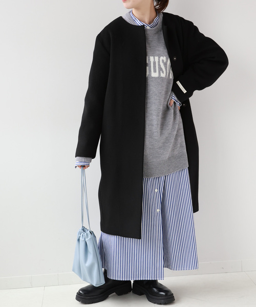 極美品✨ジャーナルスタンダードレリューム SUPER140 クルーネックコート JOURNAL STANDARD relume（ジャーナルスタンダード レリューム）の