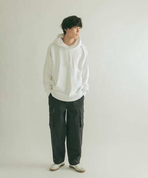 FORK&SPOON（フォークアンドスプーン）の「FORK&SPOON　OE裏毛スウェットフーディー（パーカー・メンズ・ホワイト/ネイビー/オレンジ・4/5）」の7枚目の写真