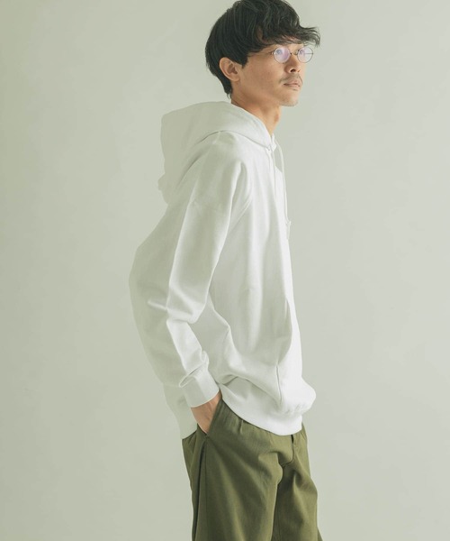 FORK&SPOON（フォークアンドスプーン）の「FORK&SPOON　OE裏毛スウェットフーディー（パーカー・メンズ・ホワイト/ネイビー/オレンジ・4/5）」の8枚目の写真