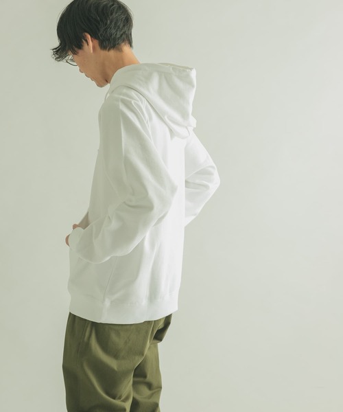 FORK&SPOON（フォークアンドスプーン）の「FORK&SPOON　OE裏毛スウェットフーディー（パーカー・メンズ・ホワイト/ネイビー/オレンジ・4/5）」の10枚目の写真